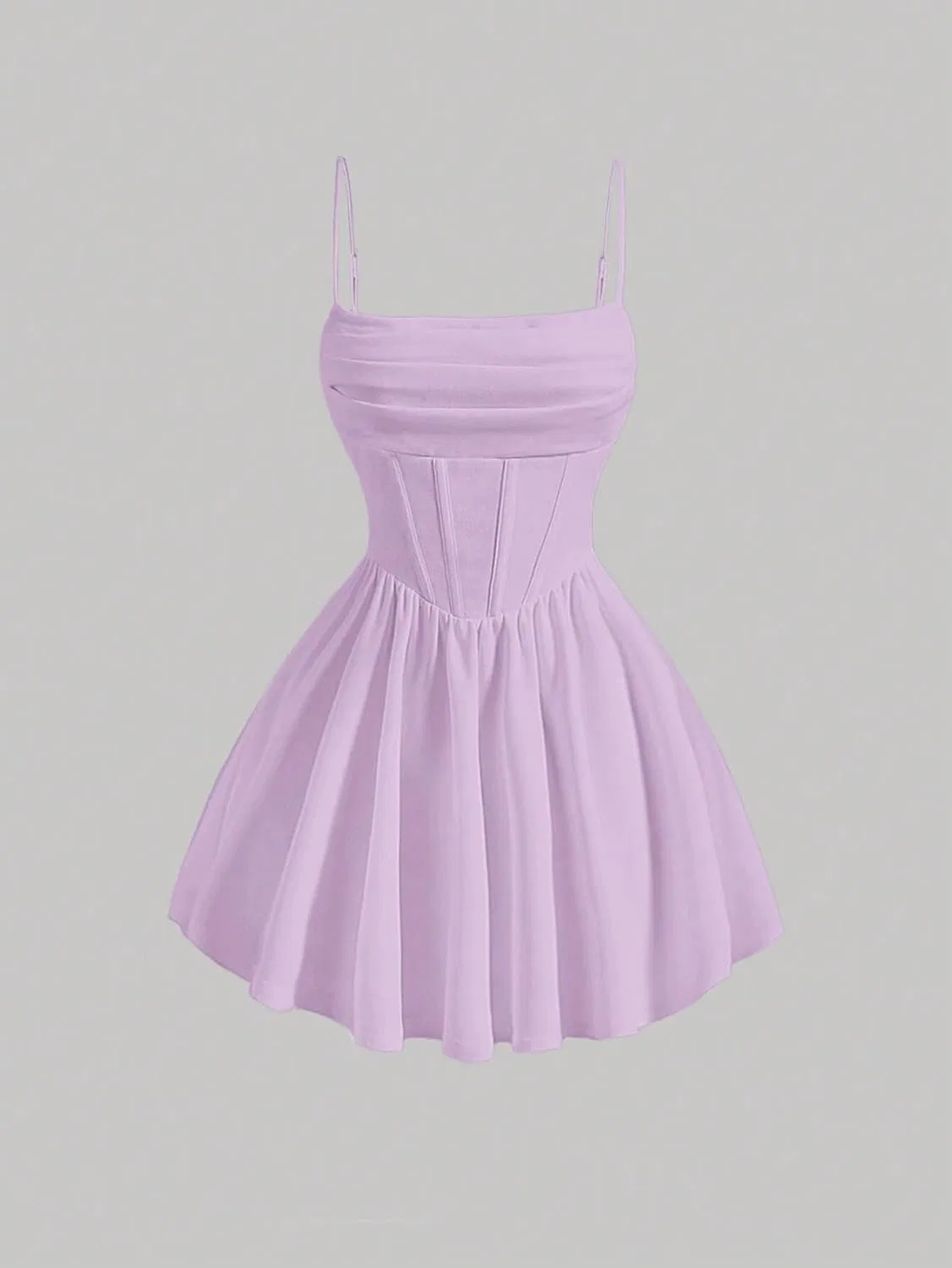 Женское элегантное платье-комбинация на бретелях с открытой спиной, Mauve Purple — фото 3