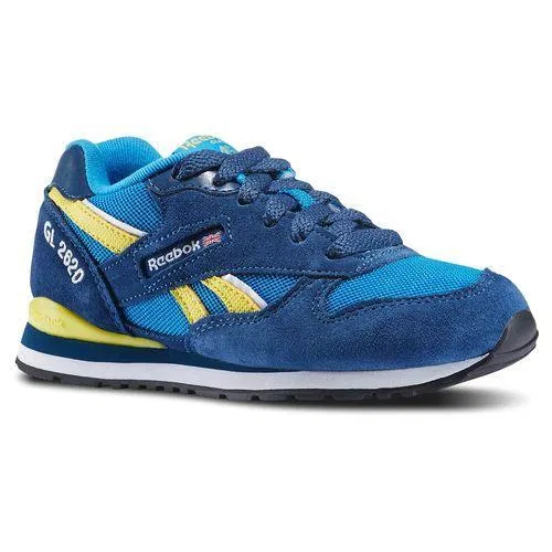 Детские кожаные кроссовки на шнуровке Reebok GL2620, Blau