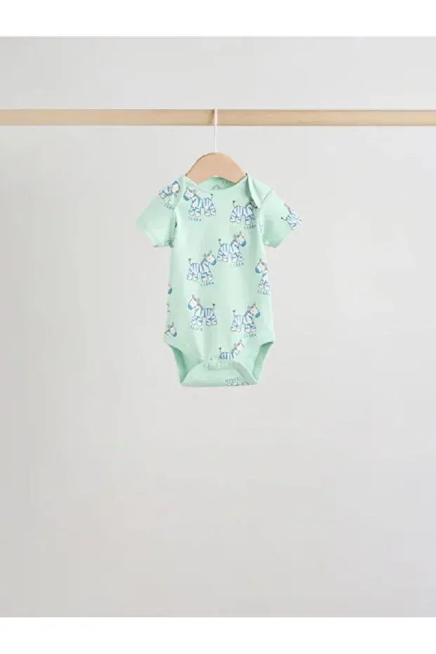 Детское боди-комбинезон с коротким рукавом Animal Print Next Baby, Blue — фото 2