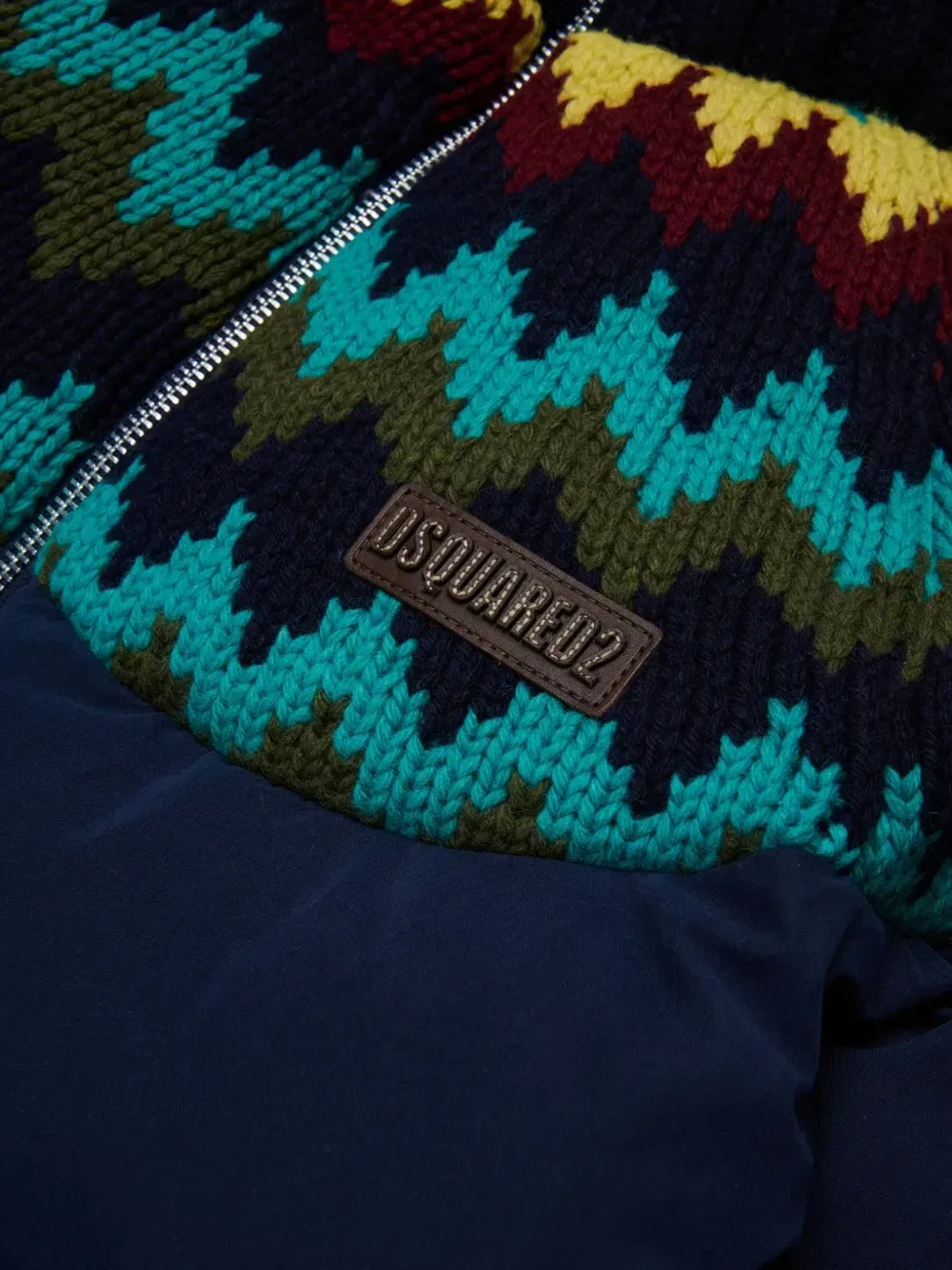Пуховик на молнии Dsquared2 Kids, синий — фото 4
