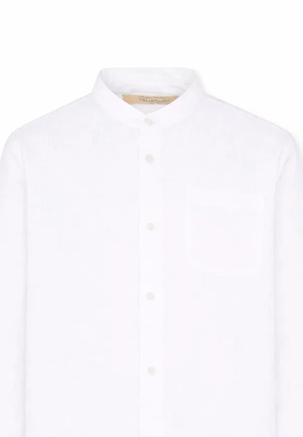 Рубашка из льна Camicie Tru Trussardi Junior, белый — фото 3