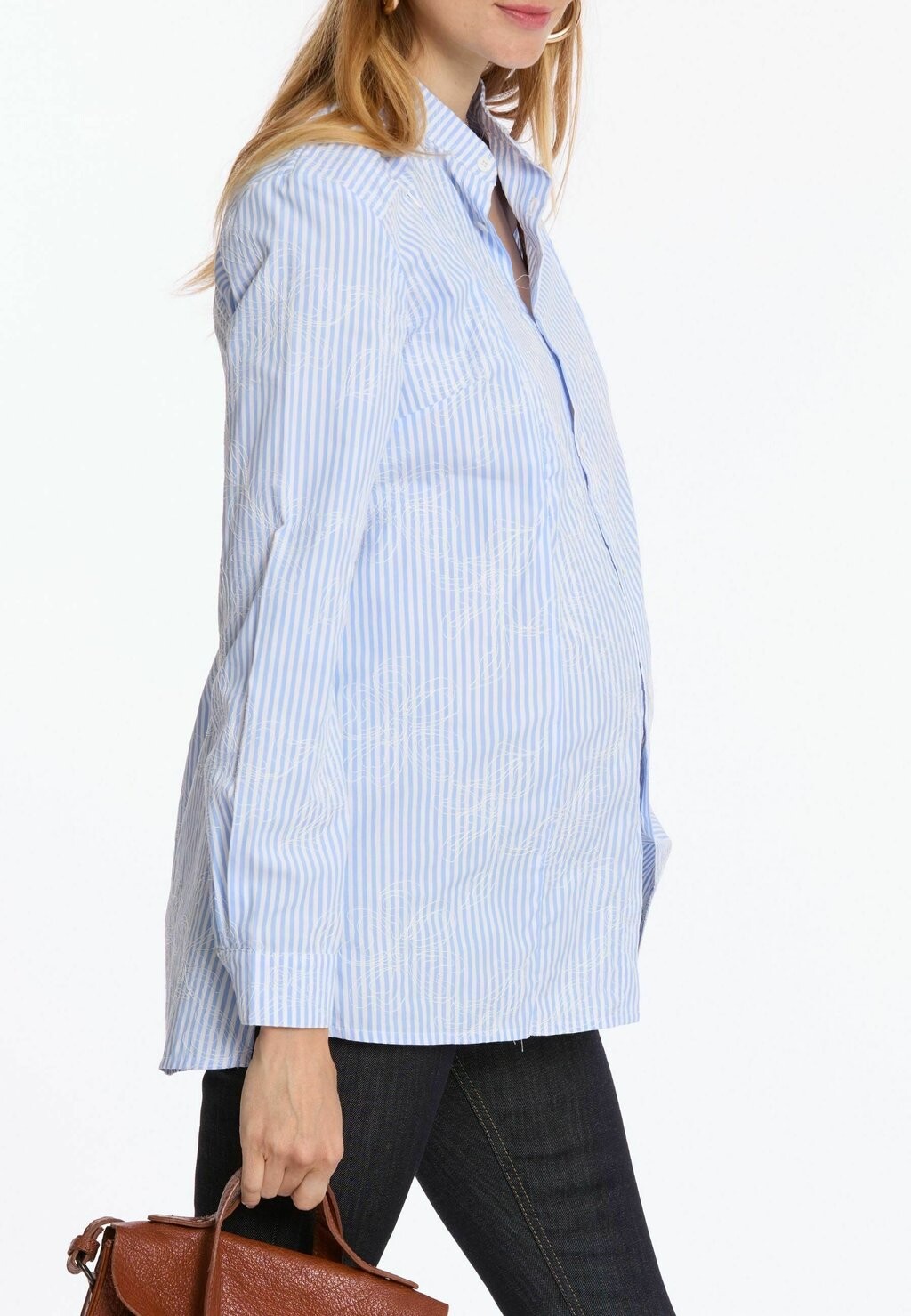 

Блузка на пуговицах MATERNITY AND NURSING EMBROIDERED CAMILLE Cache Coeur, синий