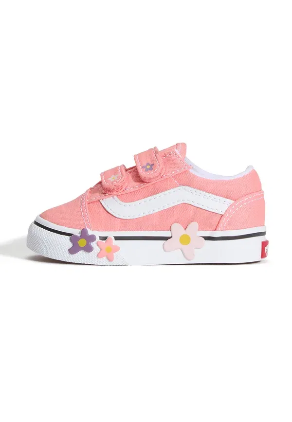 Кроссовки с цветочным принтом Old skool v flower unisex, Vans, Medium Pink, розовый