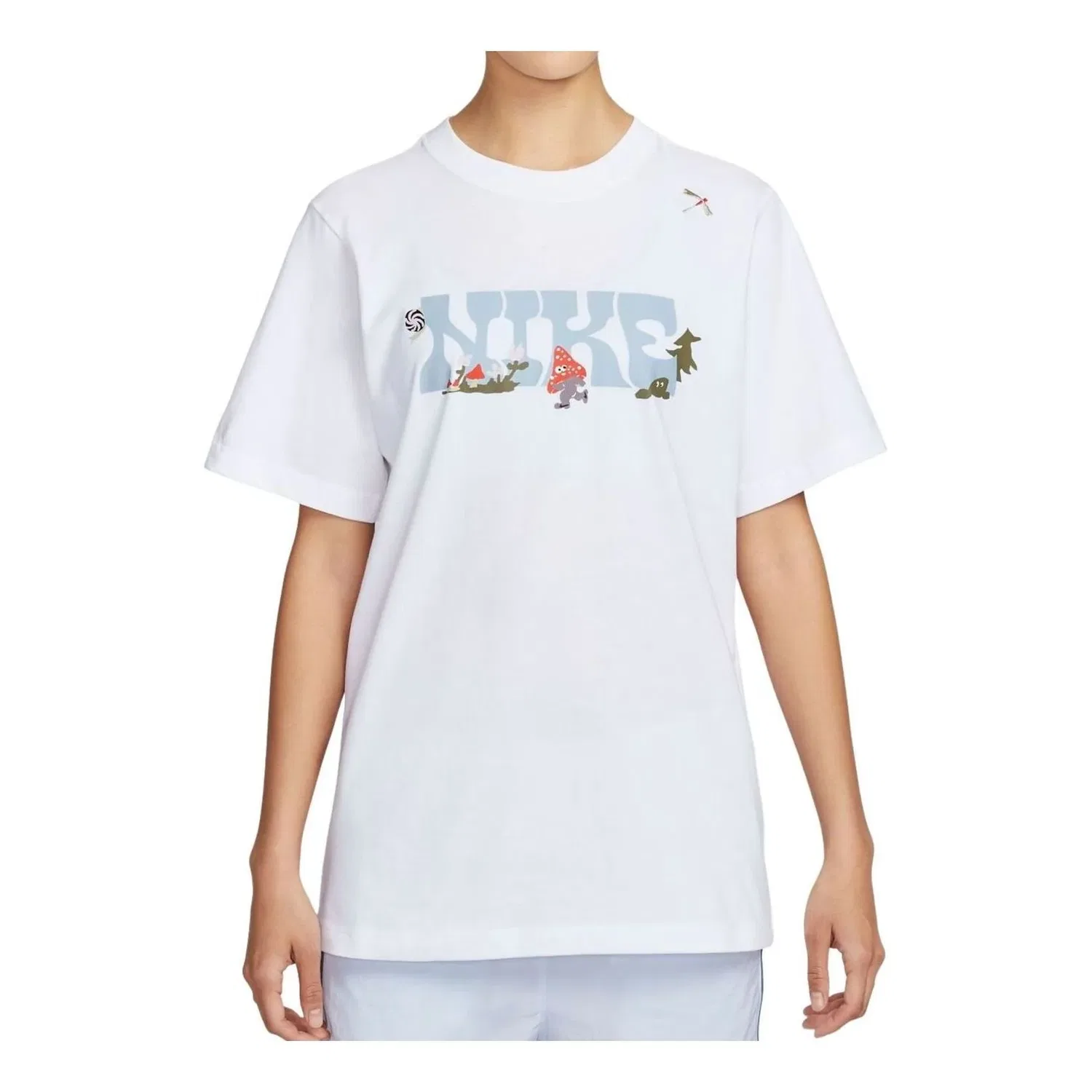 Женская футболка T-Shirt Asia Sizing 'White' Nike, белый