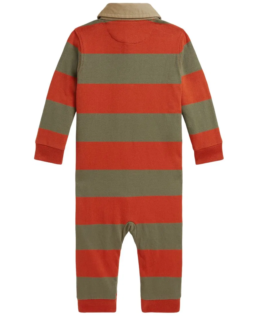 Детский комбинезон-регби Polo Bear Cotton Rugby Coverall Polo Ralph Lauren, Orange — фото 2