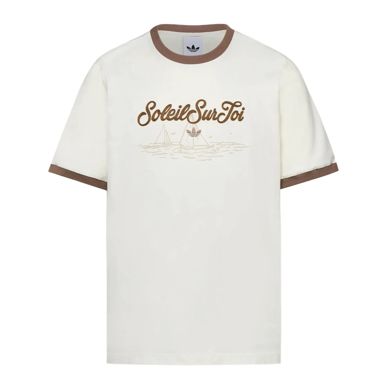 Футболка с круглым вырезом, повседневная, Adidas Originals, Jade White