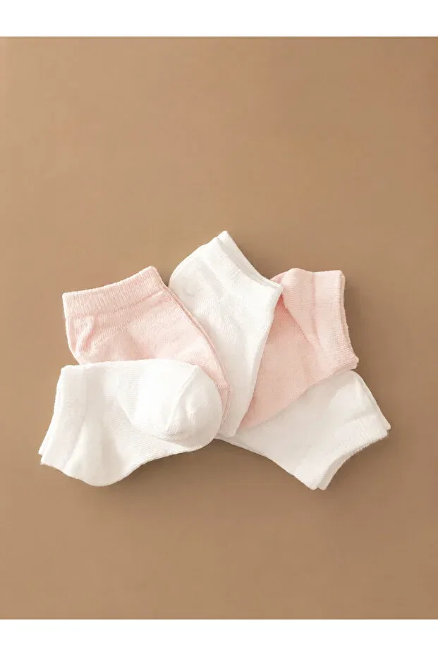 Детские пинетки для девочек хлопковые 5-Pack Kore, Nude Color — фото 2