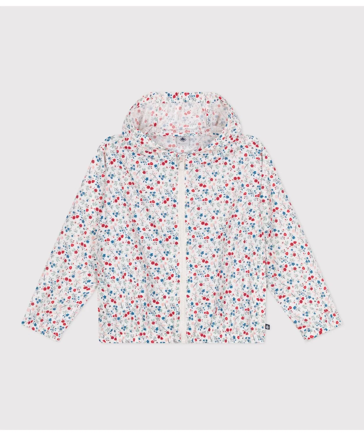 Детская куртка-ветровка с принтом, модель Sunbreaker PETIT BATEAU, White