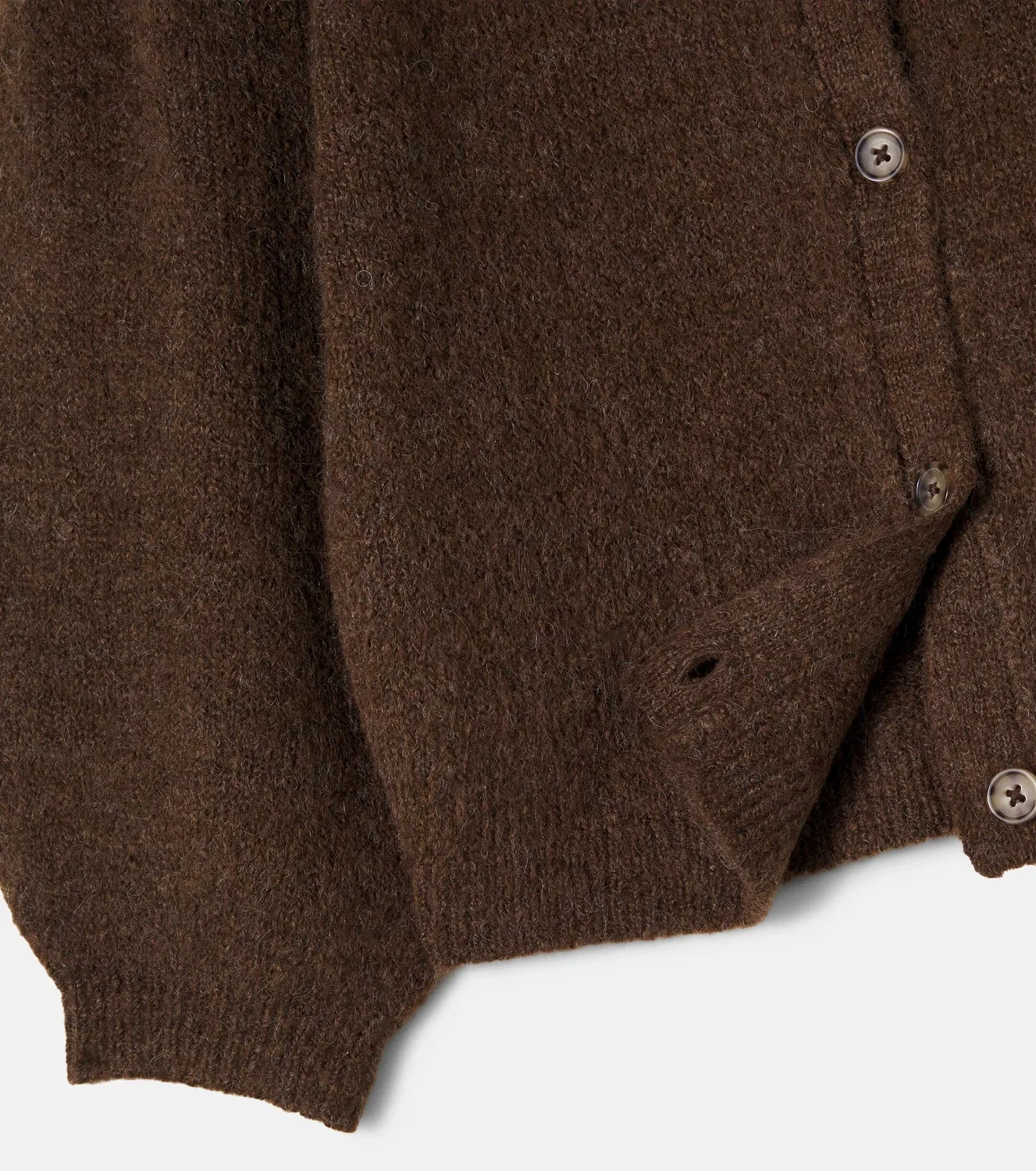 Вязаный кардиган с длинным рукавом James Brown Bonton, коричневый — фото 3
