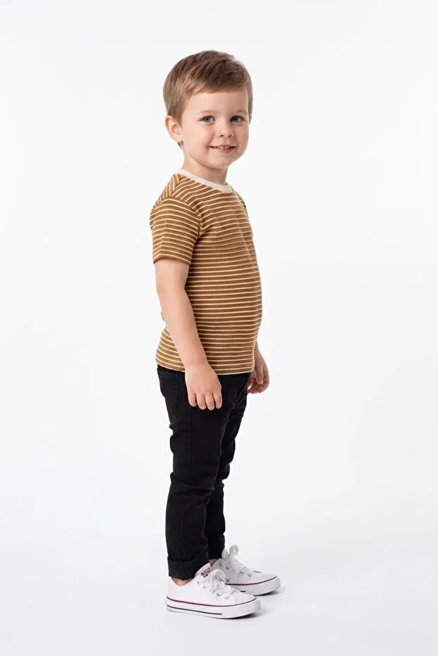 Детский комплект футболок с абстрактным принтом Miababy, Hardal — фото 4