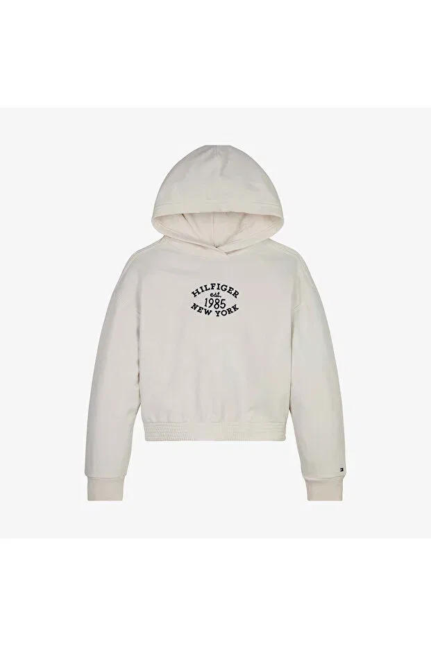Детские свитшот для мальчиков с капюшоном Monotype Flock Tommy Hilfiger, White