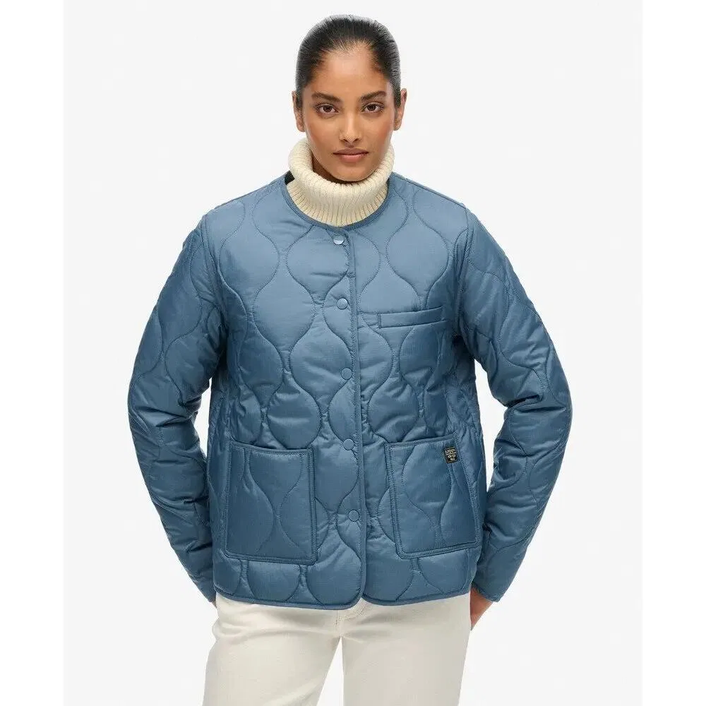 Женская стеганая куртка Lite Superdry, BLAU — фото 3