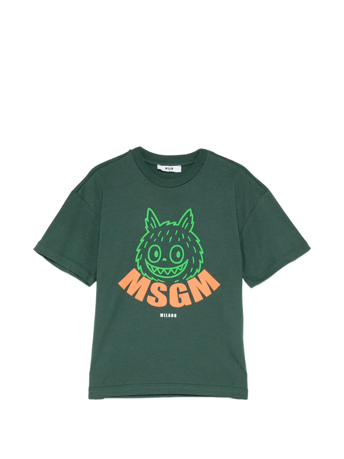 Футболка оверсайз зеленая MSGM, зеленый