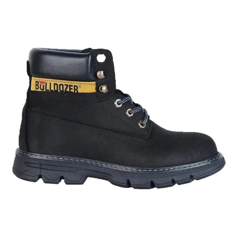 Детские зимние ботинки из натуральной нубук-кожи на шнуровке Bulldozer 230506 Bags Shoes