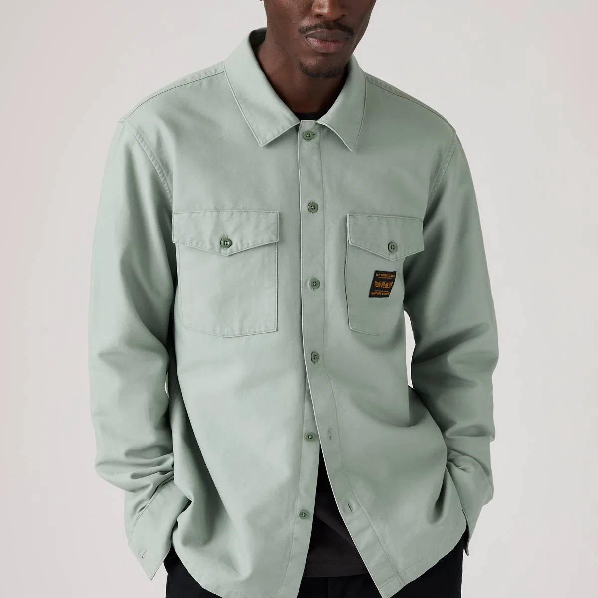 Свободная рабочая рубашка с длинными рукавами Levi's, Chinois Green - Green — фото 2