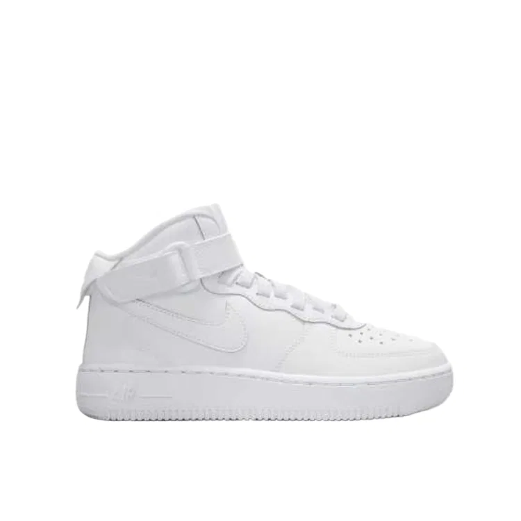 Детские кроссовки унисекс с высокой посадкой Air Force 1 Mid Nike, White — фото 2