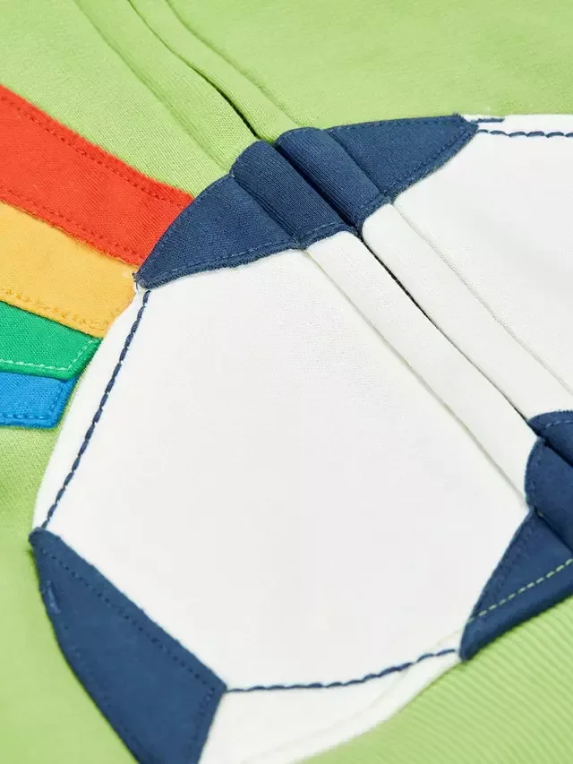 Детская толстовка Carbis на молнии с аппликацией, салатовый цвет Frugi — фото 3