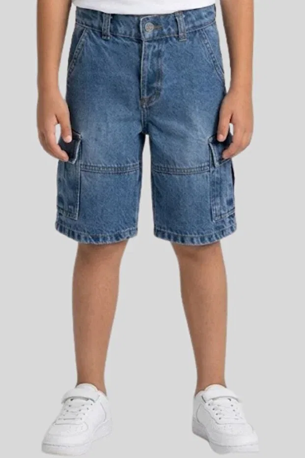 Детские шорты для мальчиков джинсовые с принтом Ww Waka Waka Kids Store, Indigo