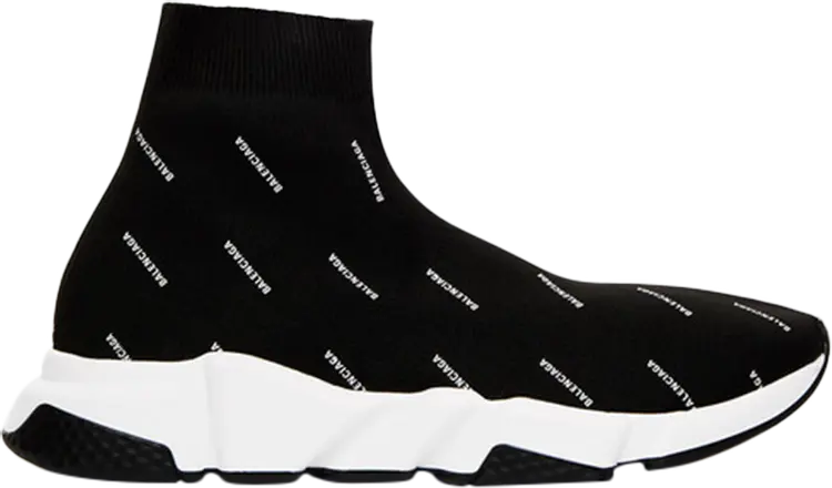 Кроссовки Balenciaga Wmns Speed Trainer Black White, черный