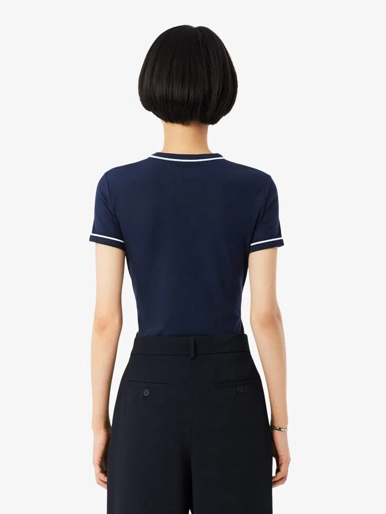 Футболка LACOSTE TF5289 Navy slim fit — фото 3