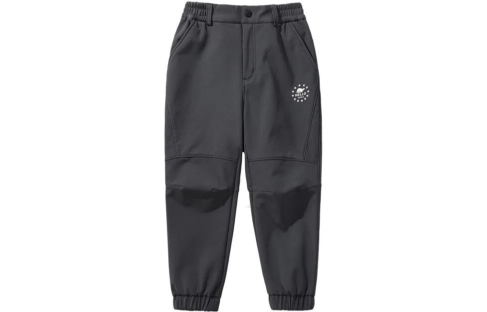 Детские софтшелл-штаны с флисовой подкладкой PELLIOT, Dark Gray