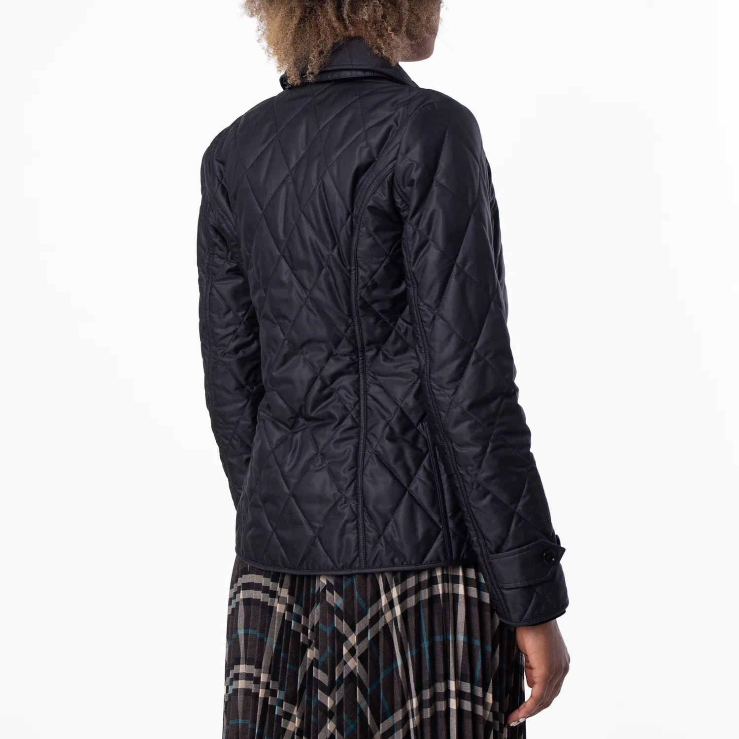 Женский стеганый жакет Fernleigh Quilted Diamond Burberry, Black — фото 3