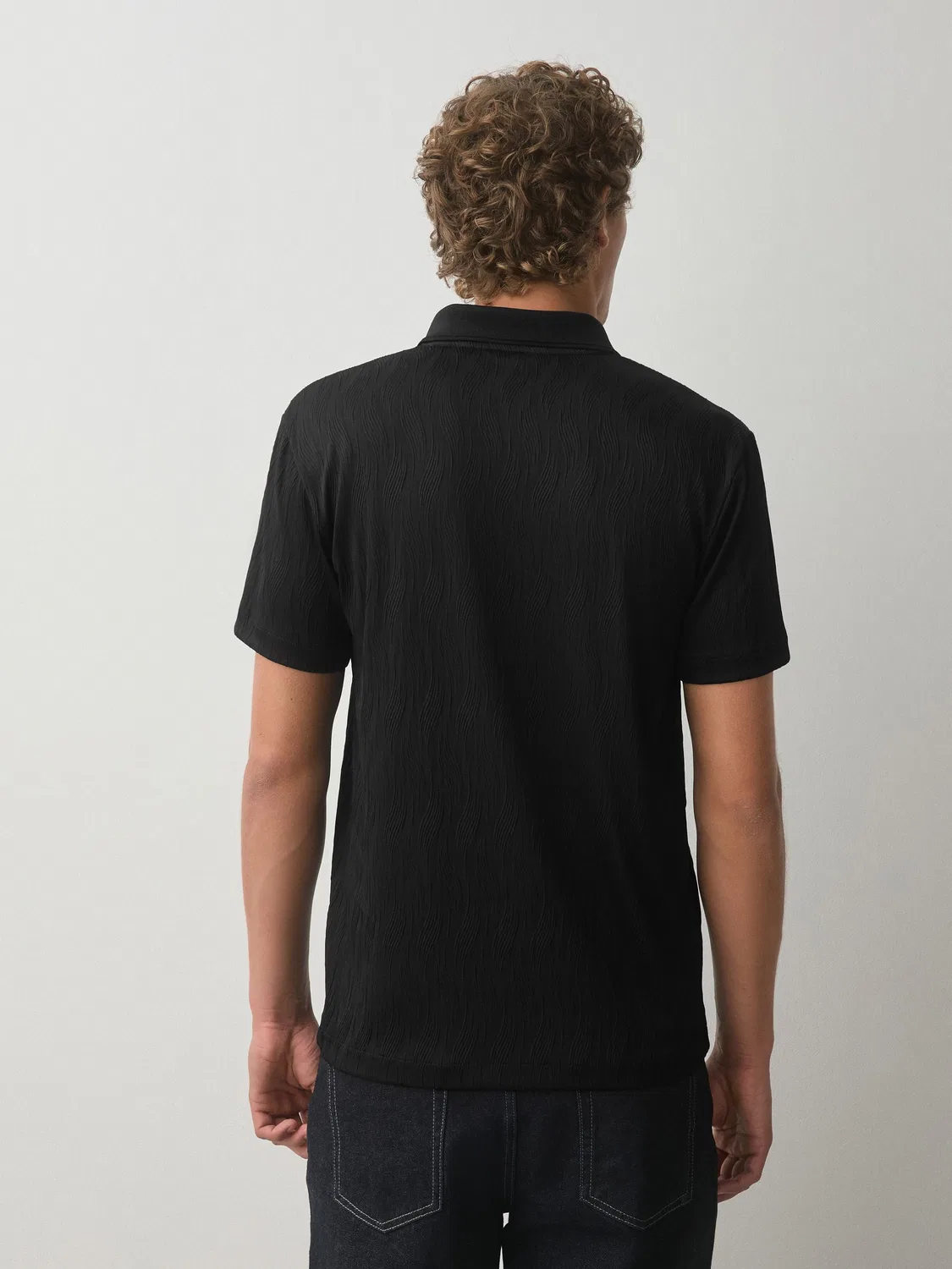 Поло Smart Jacquard Polo Shirt Next, черный — фото 4