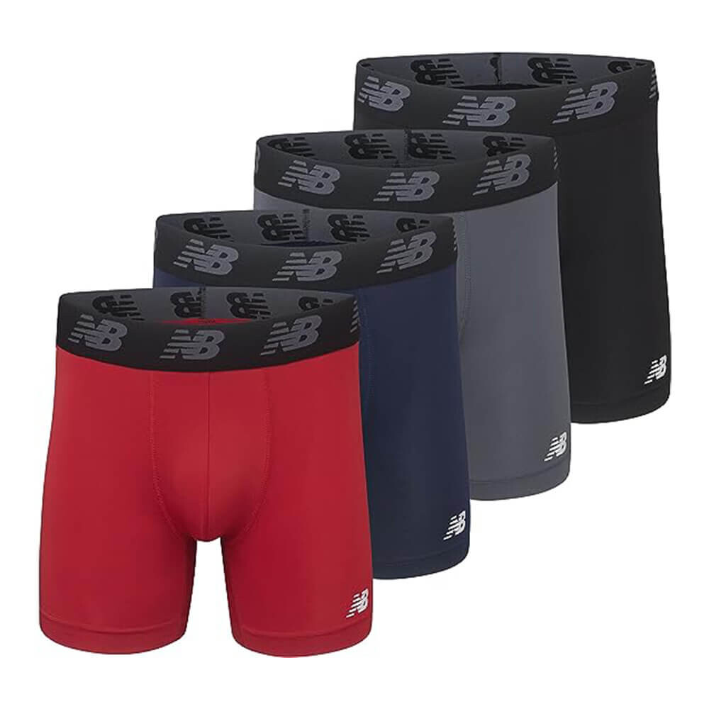 

Трусы-боксеры New Balance Men's Standard, черный/красный/темно-синий