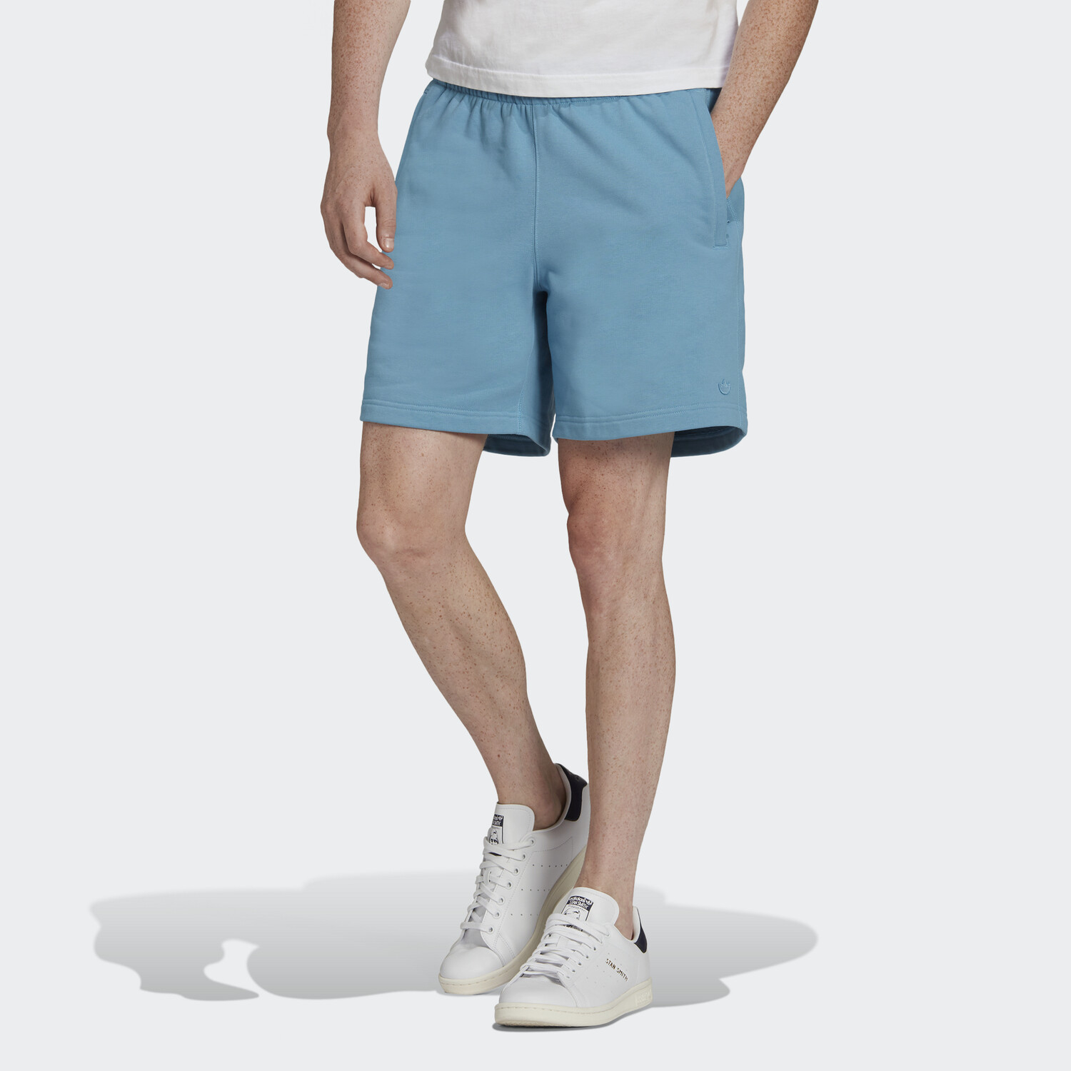 Повседневные шорты мужские небесно-голубые Adidas Originals, голубой — фото 2