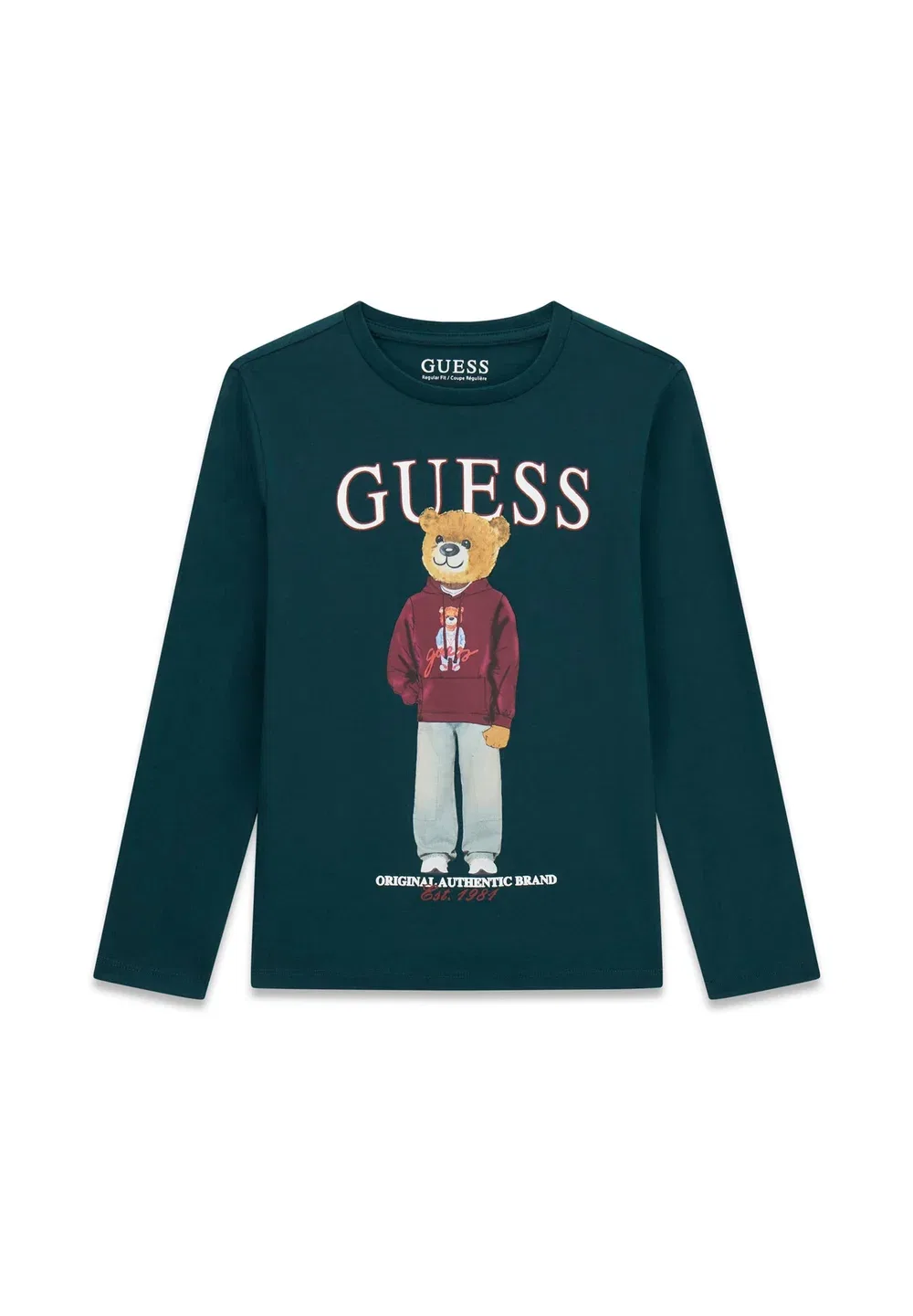 Футболка с длинными рукавами, унисекс Guess, Dark Jade