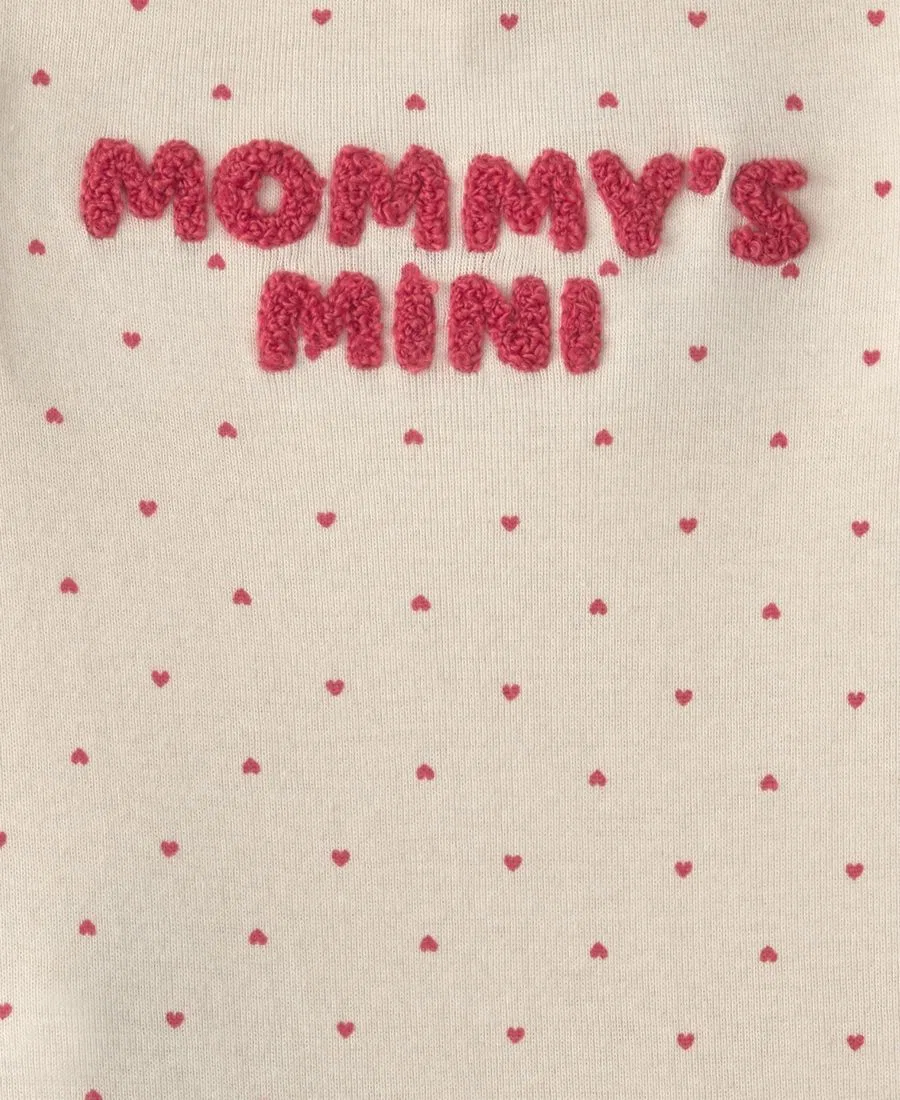 Детский комплект для девочек с коротким рукавом Mommy's Mini Heart Carter's, Fuchsia/Cream — фото 4