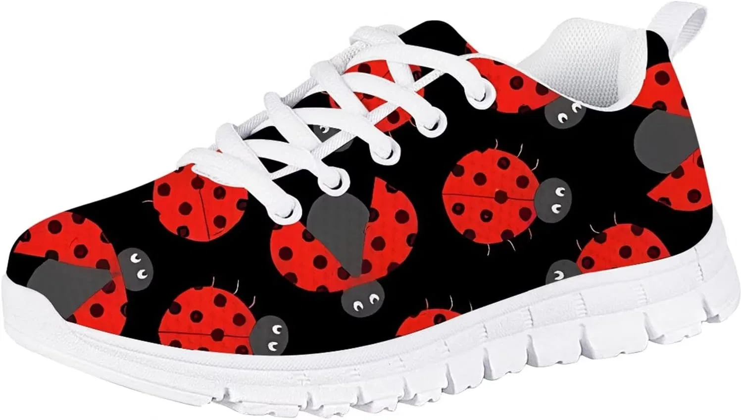 Детские кроссовки с принтом Forchrinse, Red Ladybug