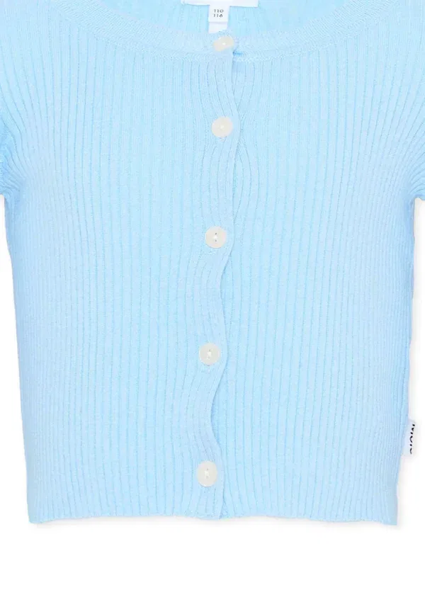 Кардиган хлопковый Cardigan Molo, light blue, светло-голубой — фото 3
