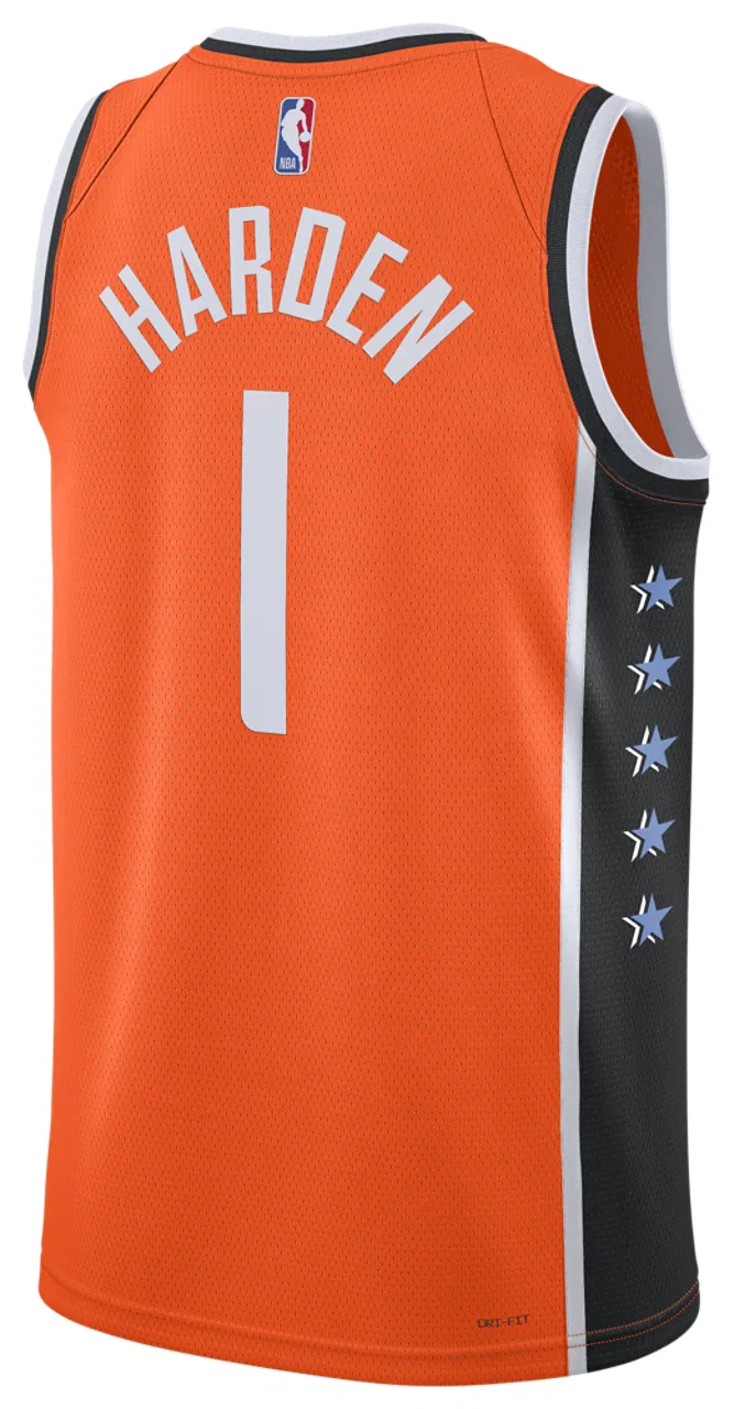 Мужская баскетбольная майка Clippers City Edition Swingman Nike, цвет Orange/Multi — фото 2