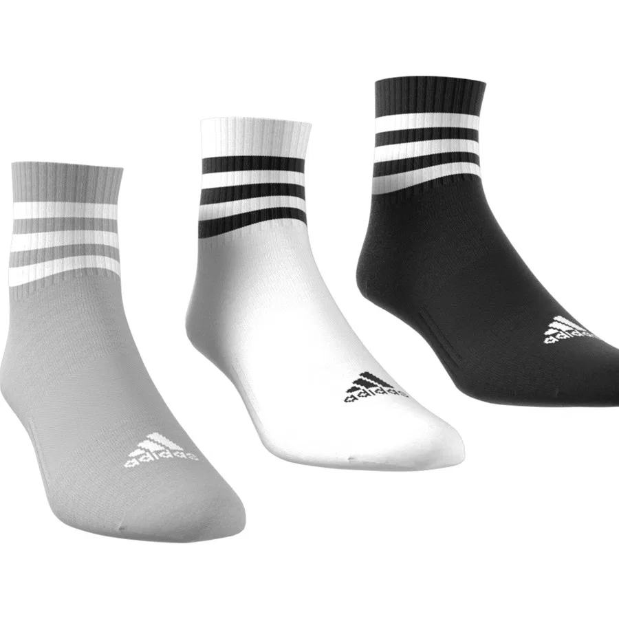 Спортивные носки с логотипом adidas 3S C SPW MID 3P, Серый — фото 3