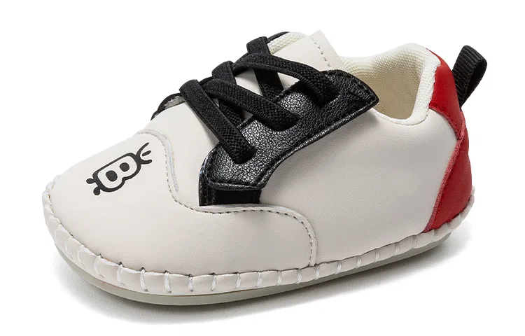 Детские ботиночки для малышей с синтетической кожи EBMINI, Beige Black — фото 3
