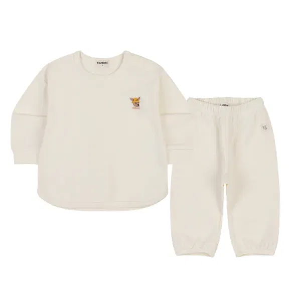 Футболка с логотипом, детская, Kangol Kids, айвори