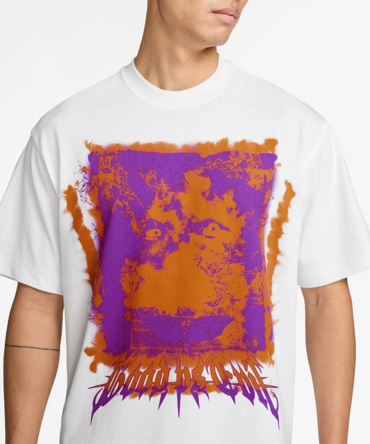 Мужская футболка с принтом Your Message Here NIKE, Белый