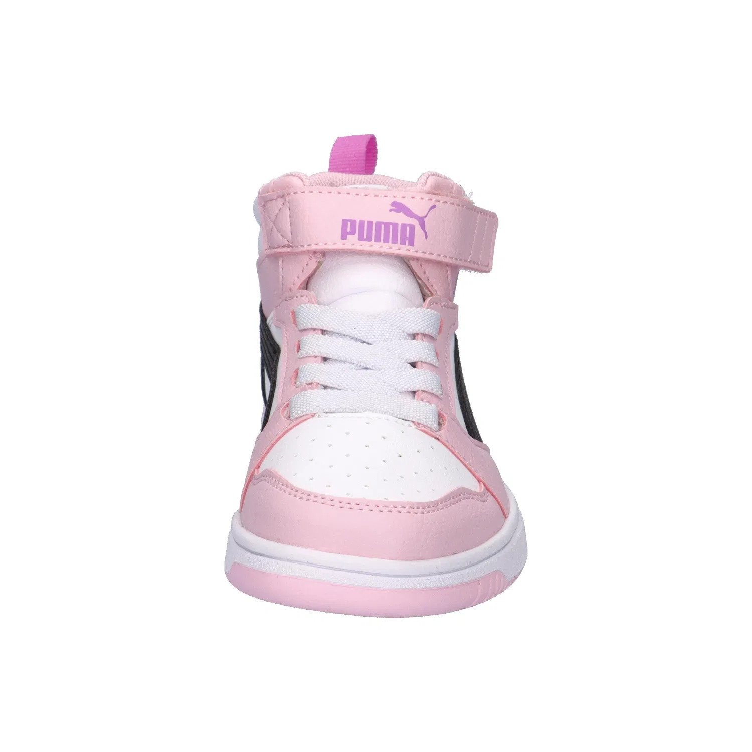 Детские кроссовки с высоким верхом Rebound V6 Mid AC+ PS Puma, Rosa Weiss — фото 3