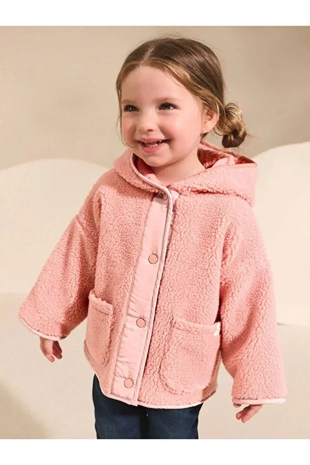 Детское зимнее пальто для девочек с капюшоном Next Baby, Pink