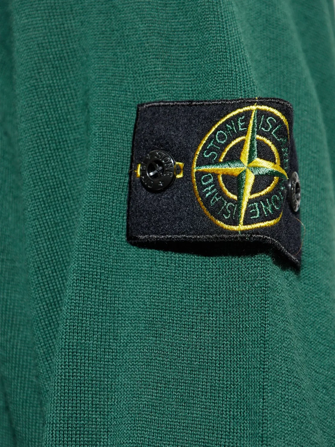 Свитер с воротником и карманами Stone Island, зеленый — фото 2