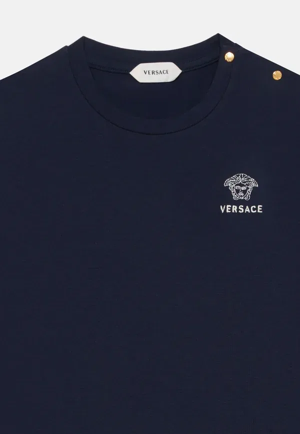Футболка унисекс с вышивкой Медузы - базовая модель Versace, белый/темно-синий — фото 3