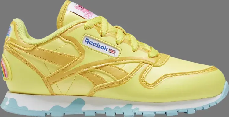 

Лимитированные кроссовки peppa pig x classic leather j 'power yellow' Reebok, желтый