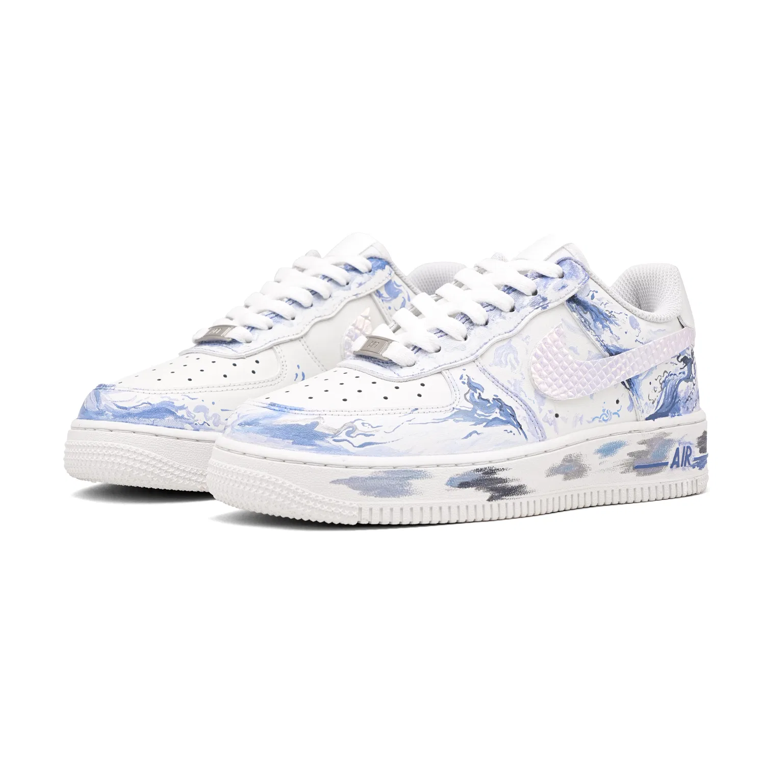 Детские кроссовки для скейтбординга Nike Air Force 1, Blue/White — фото 4