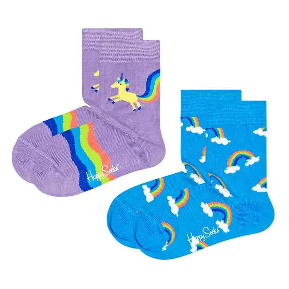 Носки Unicorn & Rainbow 2 пары Happy Socks, синий