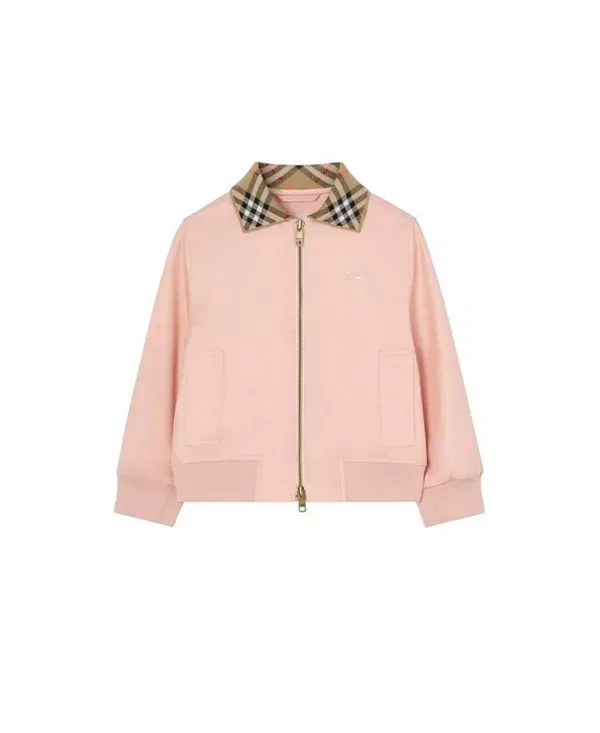 Детская куртка для девочек с вышивкой Burberry, Archive Pink