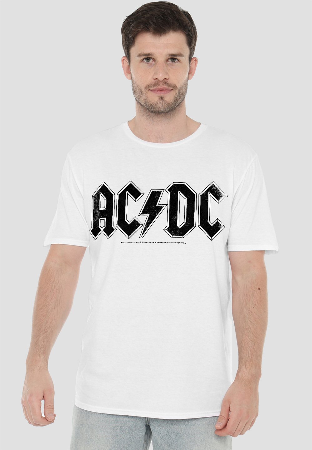 

Футболка с принтом ACDC LOGO RAGLAN Cotton Soul, белый