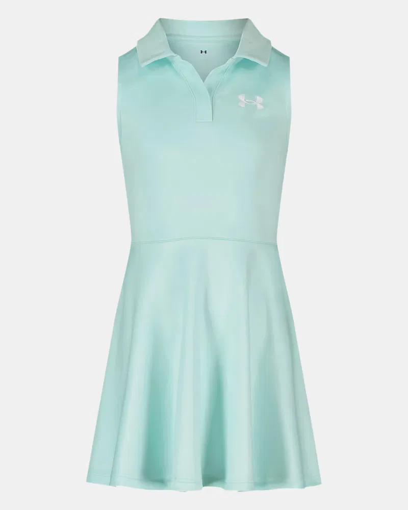 Платье-поло без рукавов для малышек с трусиками-подгузником UA Sleeveless UnderArmour, Refresh Mint/White