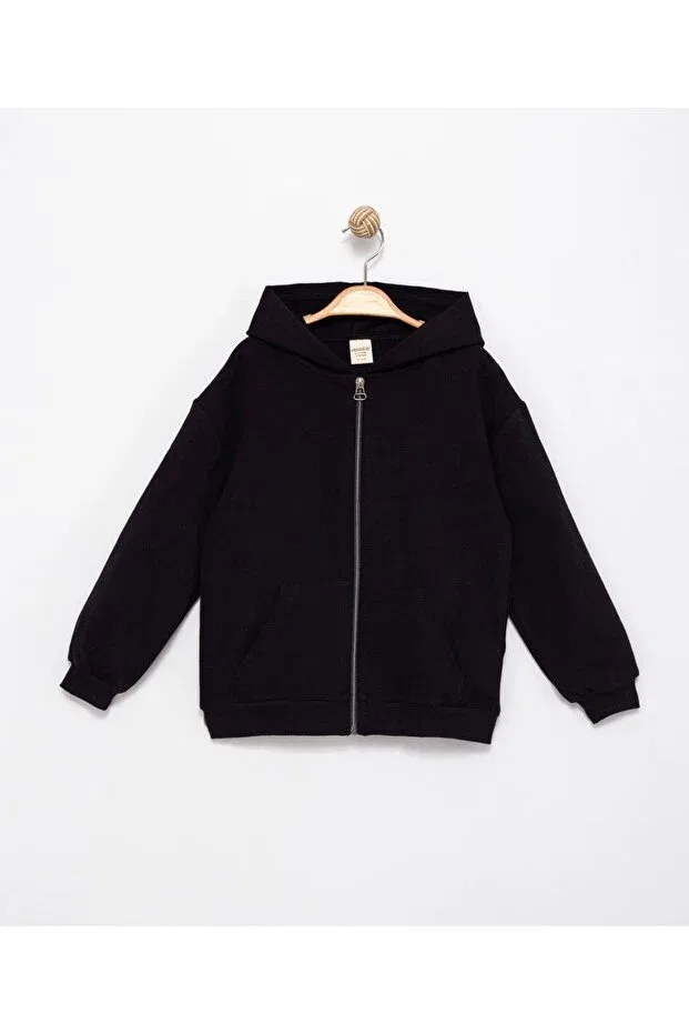 Детский кардиган для мальчиков с капюшоном Cantoy, Black