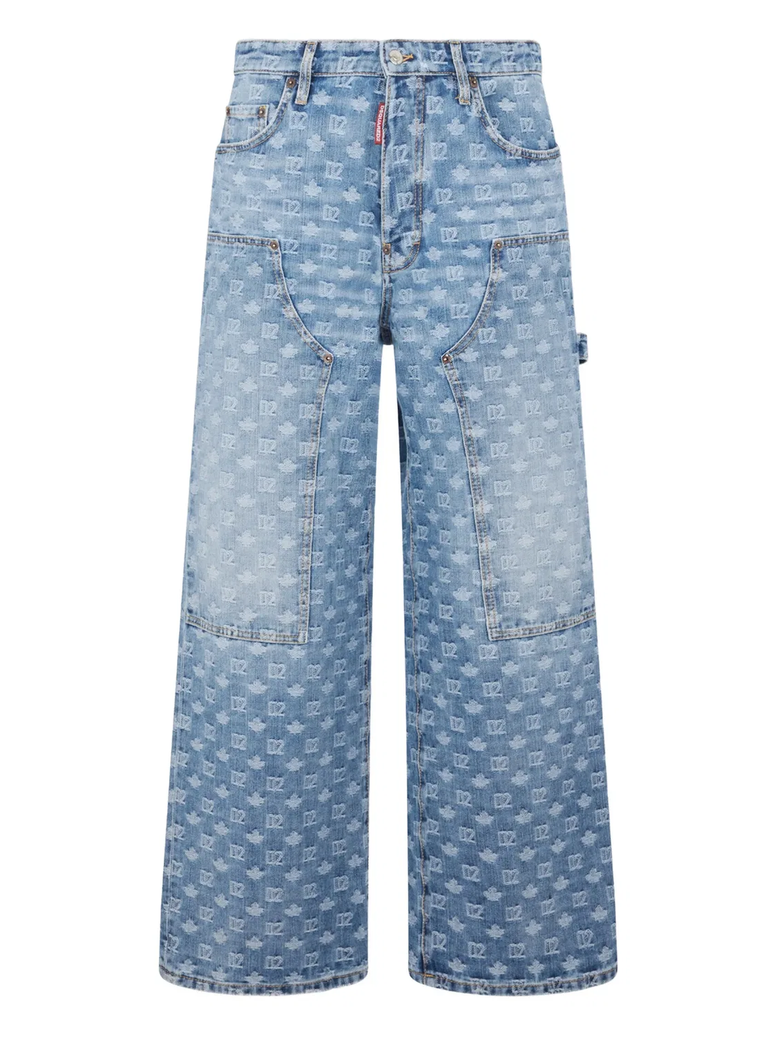 Джинсы с поясными петлями и несколькими карманами DSQUARED2, синий